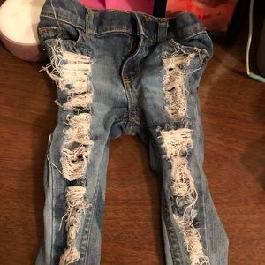 Distressed jeans